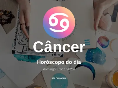 Horóscopo de Câncer: veja a previsão para hoje, domingo (02/11/2025)