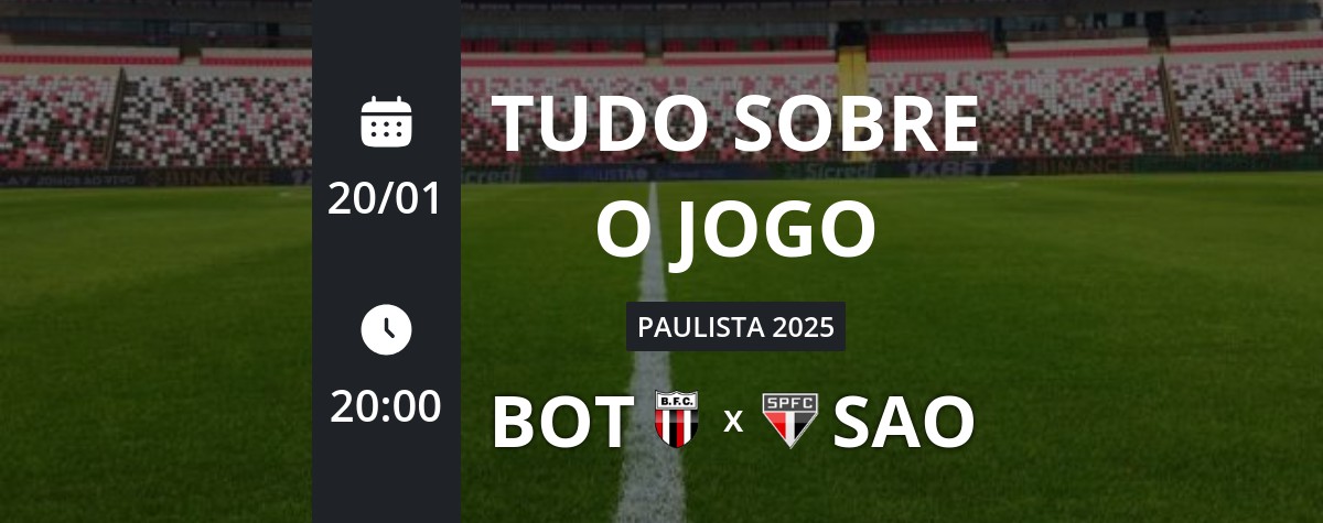 Botafogo x São Paulo: que horas é o jogo hoje, onde vai ser e mais