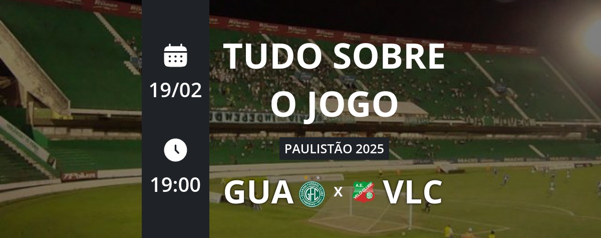 Guarani x Velo Clube-SP: placar ao vivo, escalações, lances, gols e mais