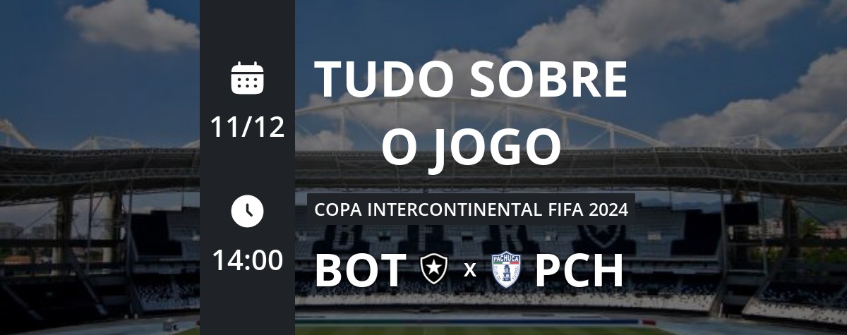 Botafogo x Pachuca: que horas é o jogo hoje, onde vai ser e mais
