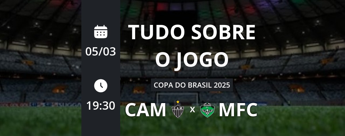 Atlético-MG x Manaus: placar ao vivo, escalações, lances, gols e mais