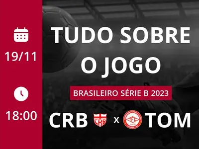 CRB x Tombense: que horas é o jogo hoje, onde vai ser e mais