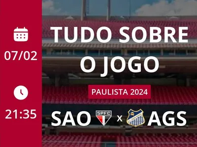 São Paulo x Água Santa: que horas é o jogo hoje, onde vai ser e mais