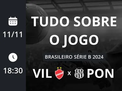 Vila Nova x Ponte Preta: placar ao vivo, escalações, lances, gols e mais